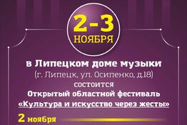 Открытый областной фестиваль 'Культура и искусство через жесты'